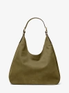 Michael Kors Nolita Large Nubuck Hobo Shoulder Bag In Green