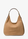 Michael Kors Nolita Large Nubuck Hobo Shoulder Bag In Natural