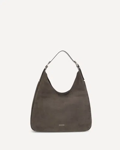 Michael Kors Nolita Large Nubuck Shoulder Bag In Brown