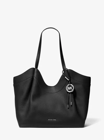 Michael Kors Nolita Large Pebbled Leather Tote Bag In Black
