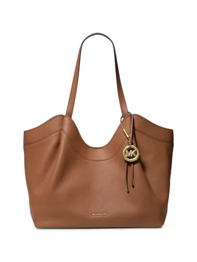 Michael Kors Nolita Large Pebbled Leather Tote Bag In Brown