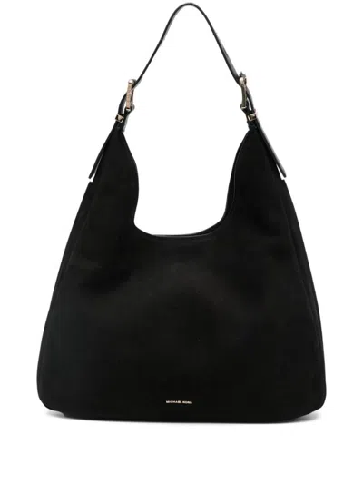 Michael Kors Nolita Large Pebbled Leather Hobo Shoulder Bag In Black