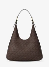 Michael Kors Nolita Large Signature Logo Shoulder Bag In Brown