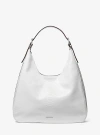Michael Kors Nolita Large Snake Embossed Leather Hobo Shoulder Bag In White