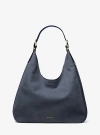 Michael Kors Nolita Large Suede Hobo Shoulder Bag In Blue