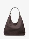 Michael Kors Nolita Large Suede Hobo Shoulder Bag In Brown