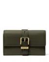 Michael Kors Nolita Medium Flap Trifold Wallet In Green