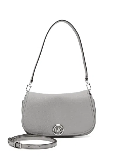 Michael Kors Nolita Medium Leather Convertible Shoulder Bag In Gray