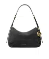 Michael Kors Nolita Medium Nubuck Convertible Shoulder Bag In Black