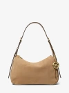 Michael Kors Nolita Medium Nubuck Shoulder Bag In Brown