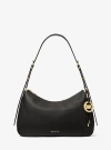 Michael Kors Nolita Medium Pebbled Leather Shoulder Bag In Black