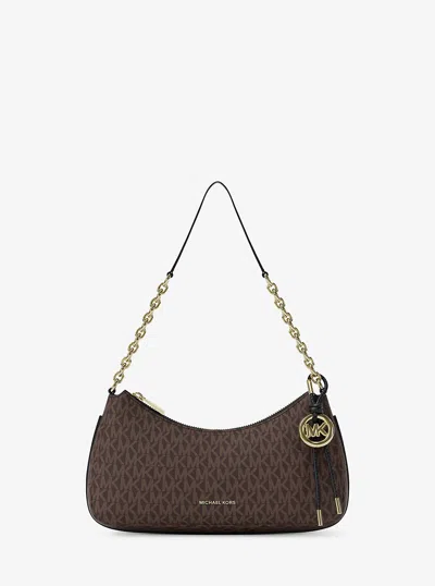 MICHAEL KORS NOLITA MEDIUM SIGNATURE LOGO CHAIN POCHETTE