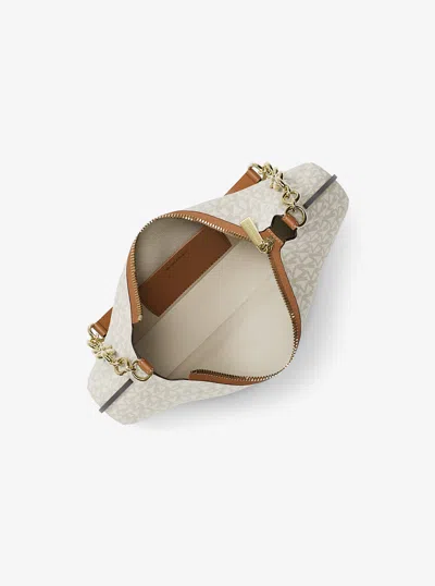 Michael Kors Nolita Medium Signature Logo Chain Pochette In White