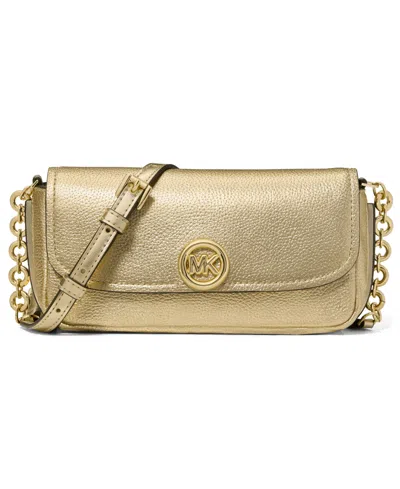 Michael Kors Nolita Small Flap Chain Crossbody Bag In Gold