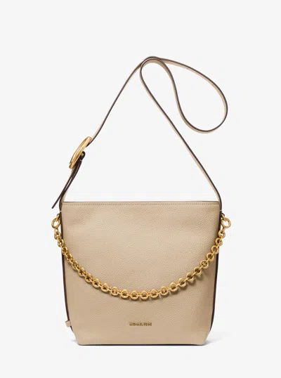 Michael Kors Nolita Small Pebbled Leather Bucket Tote Bag In Brown
