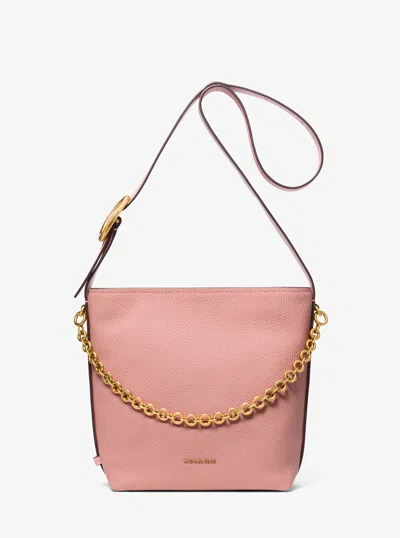 Michael Kors Nolita Small Pebbled Leather Bucket Tote Bag In Pink