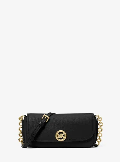 Michael Kors Nolita Small Pebbled Leather Crossbody Bag In Black