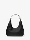 Michael Kors Nolita Small Pebbled Leather Hobo Shoulder Bag In Black