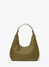 Michael Kors Nolita Small Pebbled Leather Hobo Shoulder Bag In Green