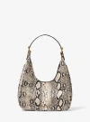Michael Kors Nolita Small Snake Embossed Leather Hobo Shoulder Bag