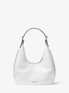 Michael Kors Nolita Small Snake Embossed Leather Hobo Shoulder Bag In White