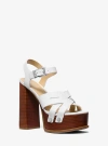 Michael Kors Nora Leather Platform Sandal In White