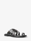 Michael Kors Nora Leather Sandal In Black