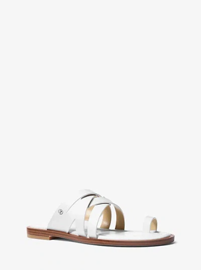 Michael Kors Nora Leather Sandal In White