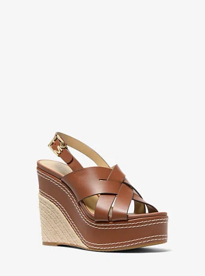 Michael Kors Nora Wedge In Brown