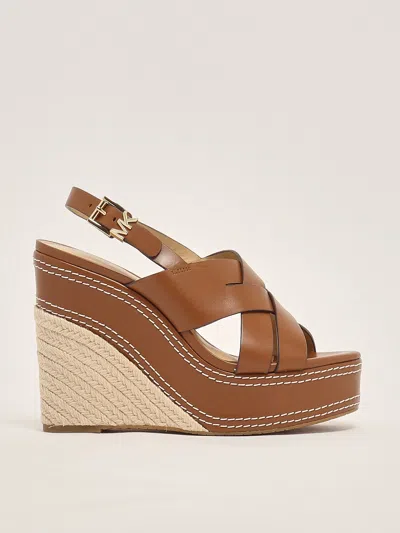 Michael Kors Nora Wedge In Brown