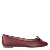 Michael Kors Nori Ballet Flats In Mulberry In Red