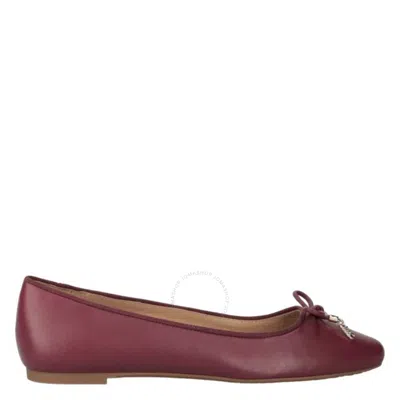 Michael Kors Nori Ballet Flats In Mulberry In Red