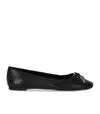 Michael Kors Logo Bow Ballet Flats Flat Shoes Black In Black