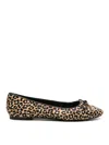 Michael Kors Nori Calfhair Ballet Flats In Black