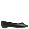 Michael Kors Logo Bow Ballet Flats Flat Shoes Black In Black