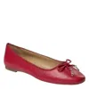 Michael Kors Nori Leather Ballet Flats In Red