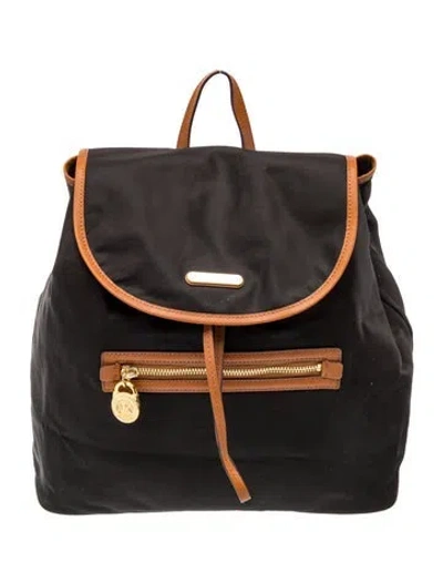 Pre-owned Michael Kors Nylon Backpack In Black
