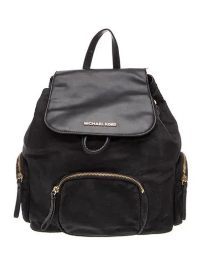 Pre-owned Michael Kors Nylon Backpack In Black