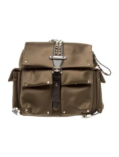 Pre-owned Michael Kors Nylon Backpack In Green