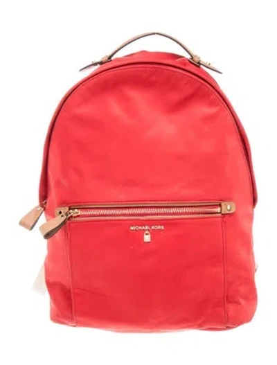 Pre-owned Michael Kors Nylon Backpack In Red