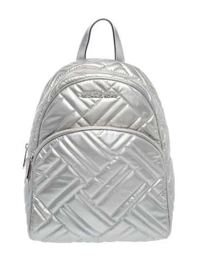 Pre-owned Michael Kors Nylon Backpack In Silver