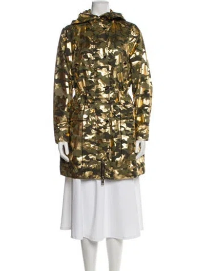 Pre-owned Michael Kors Nylon Camouflage Print Coat W/ Tags