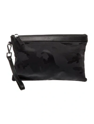 Pre-owned Michael Kors Nylon Clutch In Black