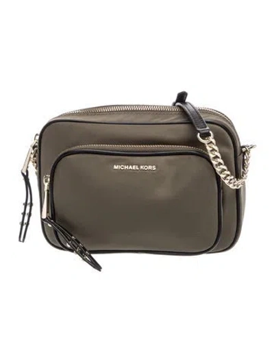Pre-owned Michael Kors Nylon Crossbody Bag In Grey