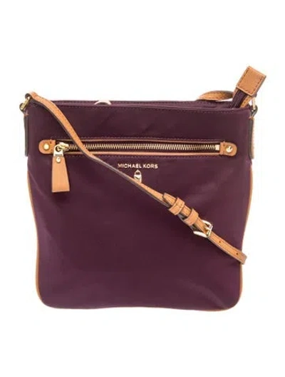 Pre-owned Michael Kors Nylon Crossbody Bag In Purple