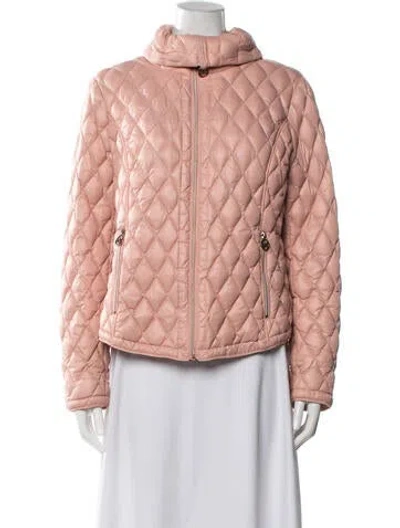 Pre-owned Michael Kors Nylon Down Jacket In Pink