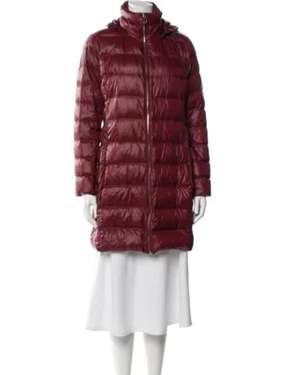 Pre-owned Michael Kors Nylon Down Jacket In Red
