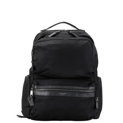 Pre-owned Michael Kors Nylon Leather Backpack () In Black