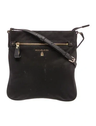 Pre-owned Michael Kors Nylon Messenger Bag In Black