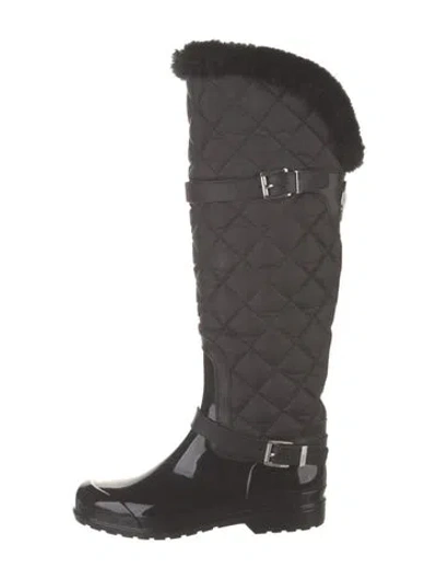 Pre-owned Michael Kors Nylon Rain Boots In Gray